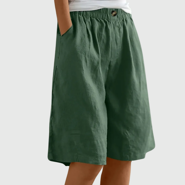 Milly | Shorts en Coton-Lin Élégants