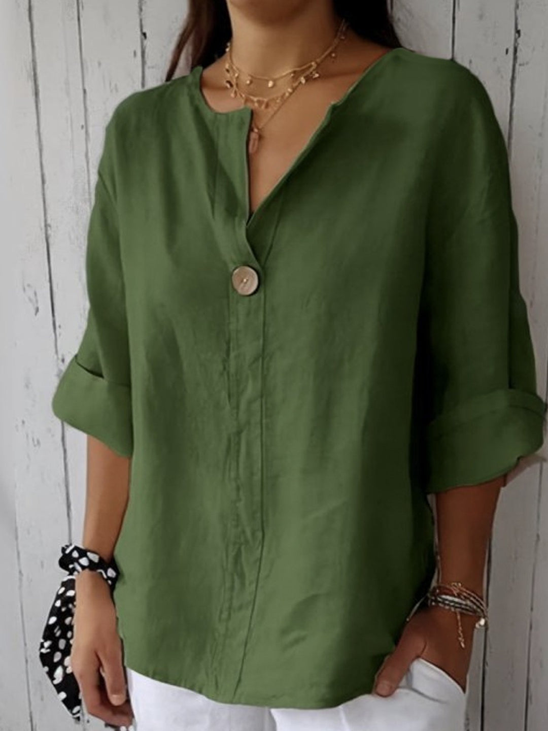 Zahira | Haut V-Neck Détendu