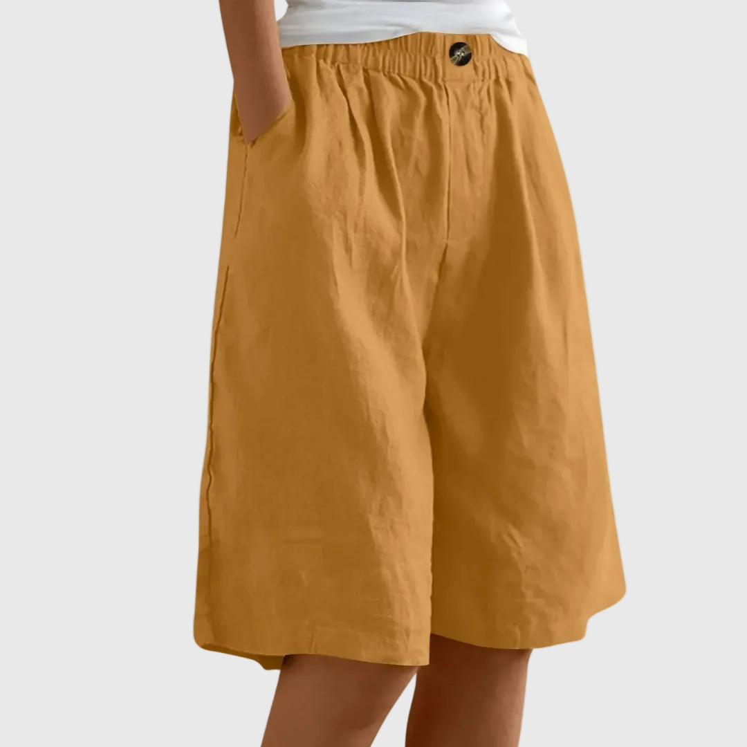 Milly | Shorts en Coton-Lin Élégants