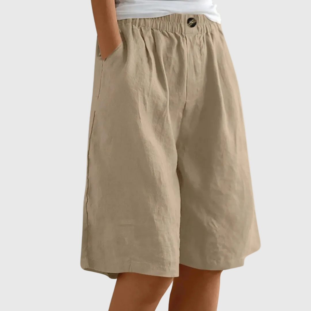 Milly | Shorts en Coton-Lin Élégants