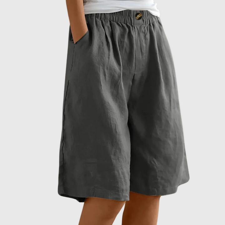 Milly | Shorts en Coton-Lin Élégants