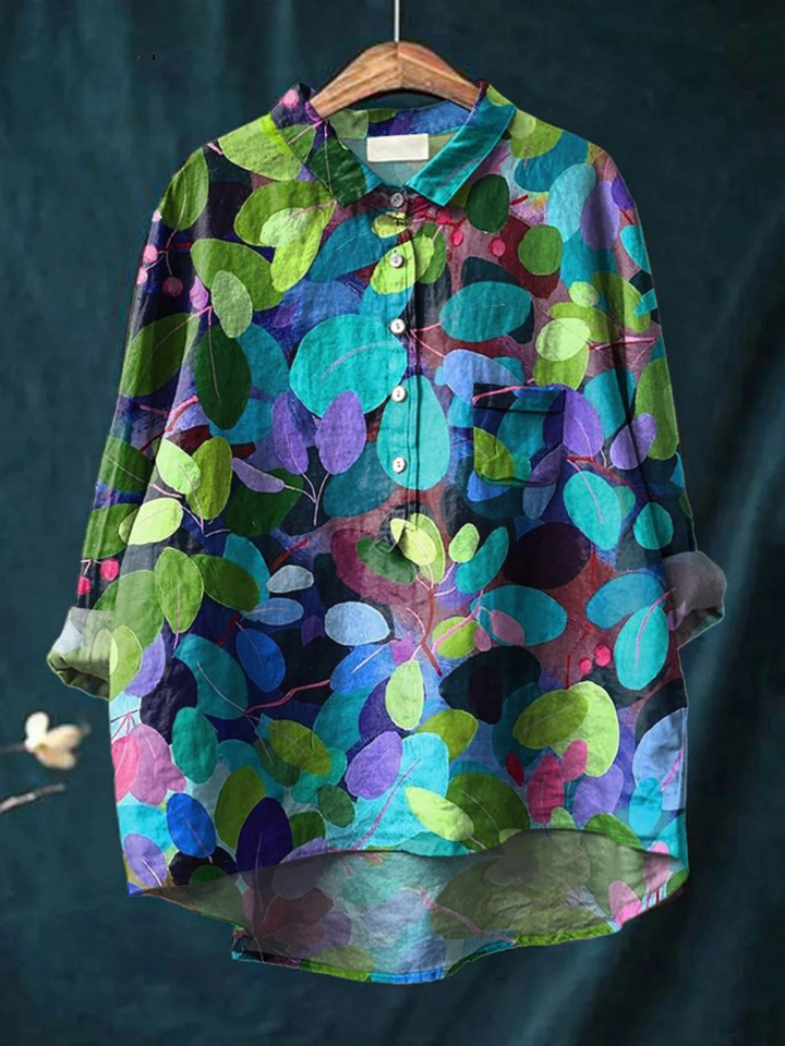 Adriana | Chemise Casual Imprimée Art Forêt d'Été pour Femmes