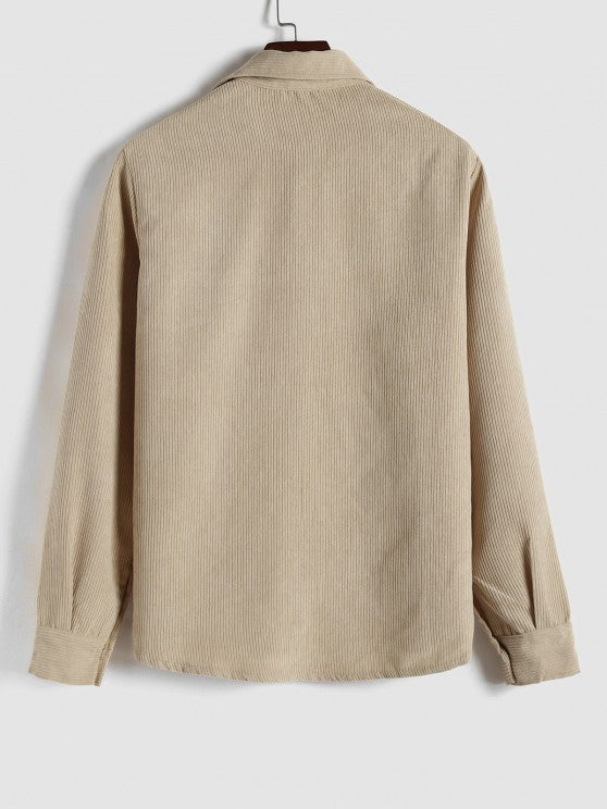 Robert | Chemise Manches Longues Demi-boutons Pour Homme