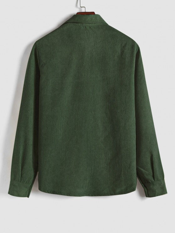 Robert | Chemise Manches Longues Demi-boutons Pour Homme