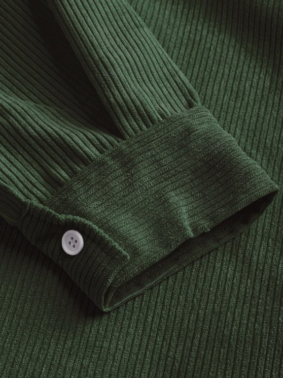 Robert | Chemise Manches Longues Demi-boutons Pour Homme