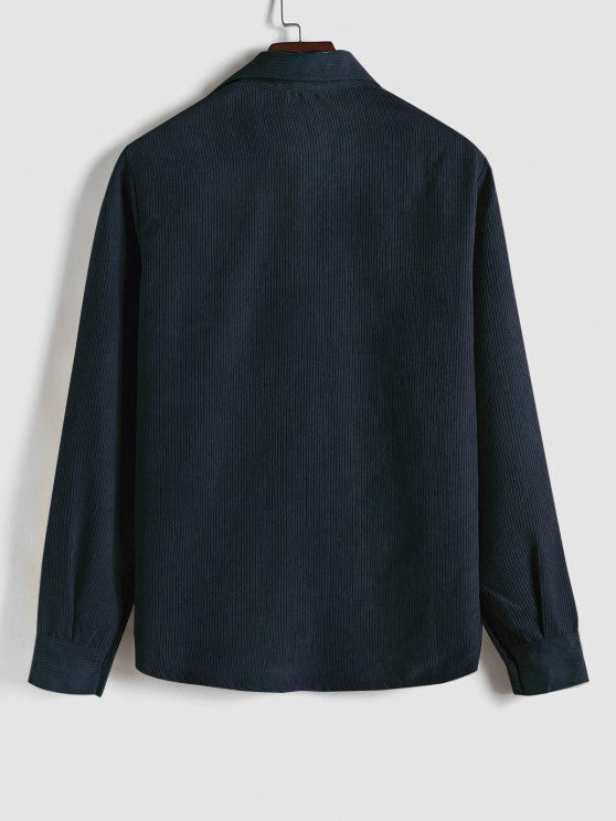 Robert | Chemise Manches Longues Demi-boutons Pour Homme