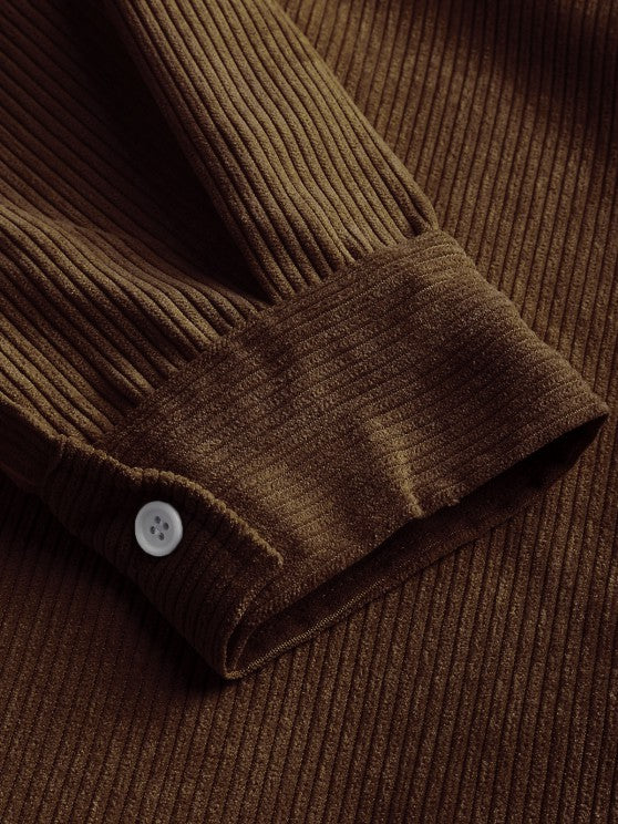 Robert | Chemise Manches Longues Demi-boutons Pour Homme
