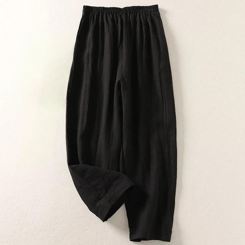 Amalia | Pantalon fluide en coton et lin
