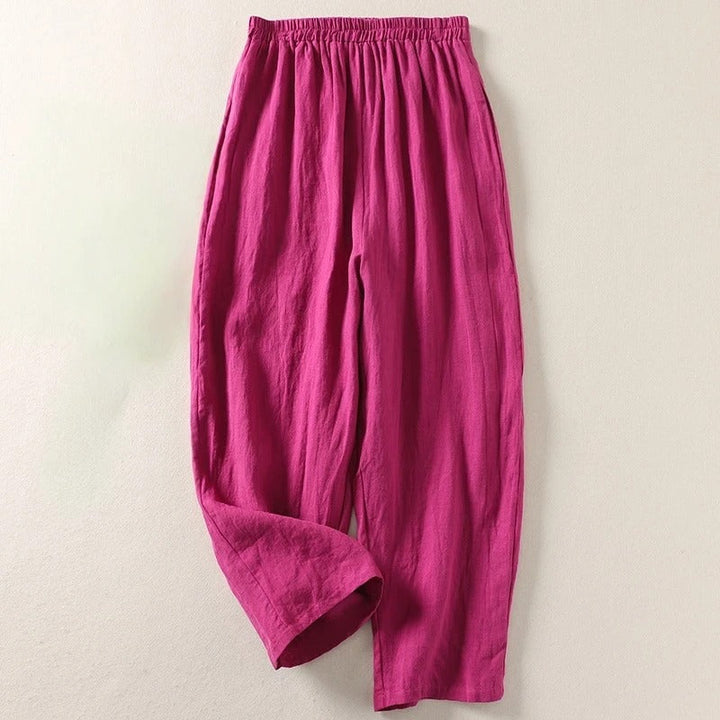 Amalia | Pantalon fluide en coton et lin