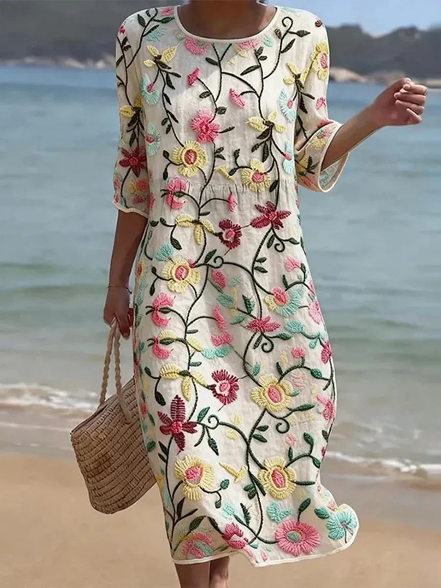 Raïssa | Robe Brodée Vintage