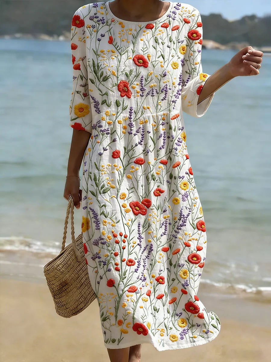 Raïssa | Robe Brodée Vintage