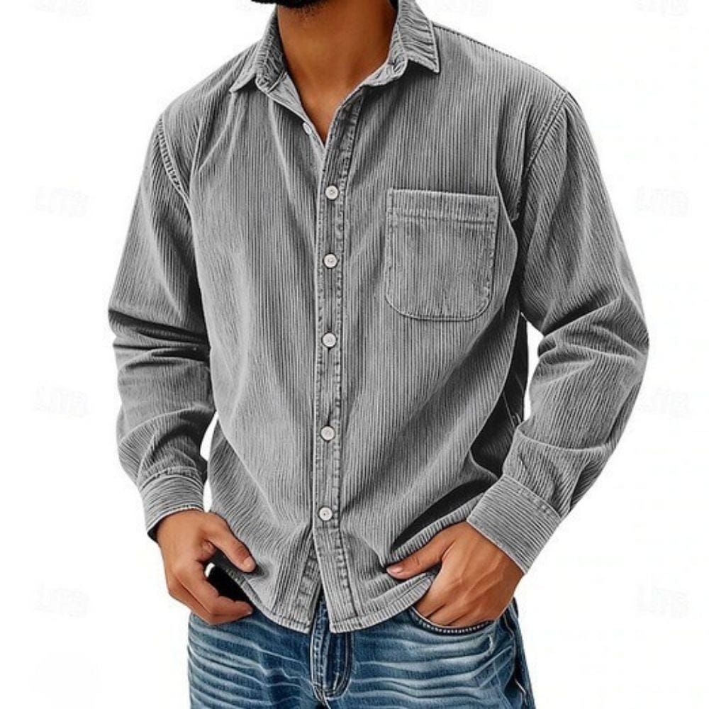 Noé | Chemise Boutonnée En Velours Côtelé Pour Homme