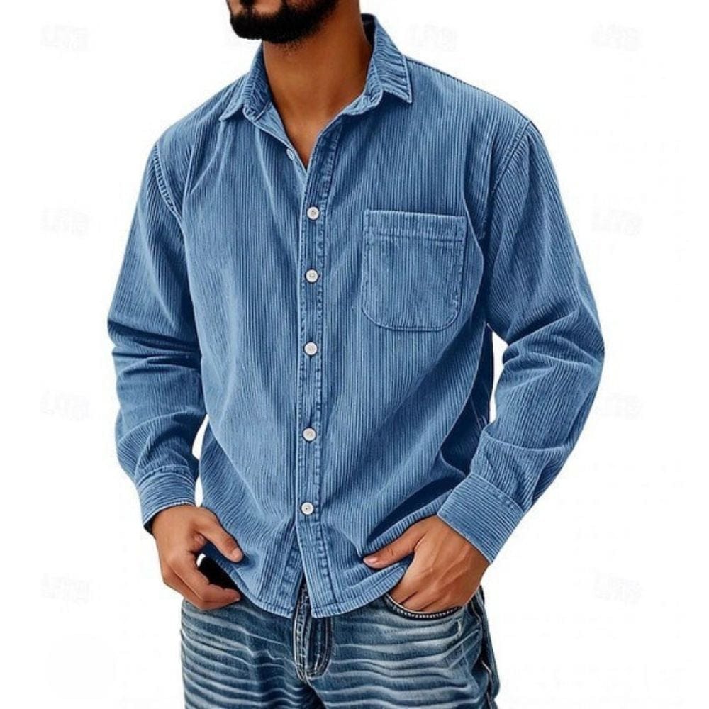 Noé | Chemise Boutonnée En Velours Côtelé Pour Homme
