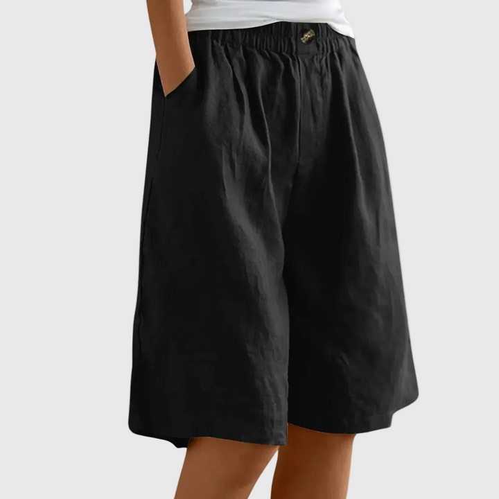 Milly | Shorts en Coton-Lin Élégants