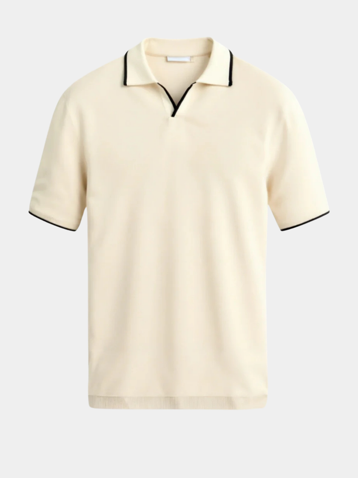 Damien | Polo Sur Mesure En Piqué Avec Détails Contrastants