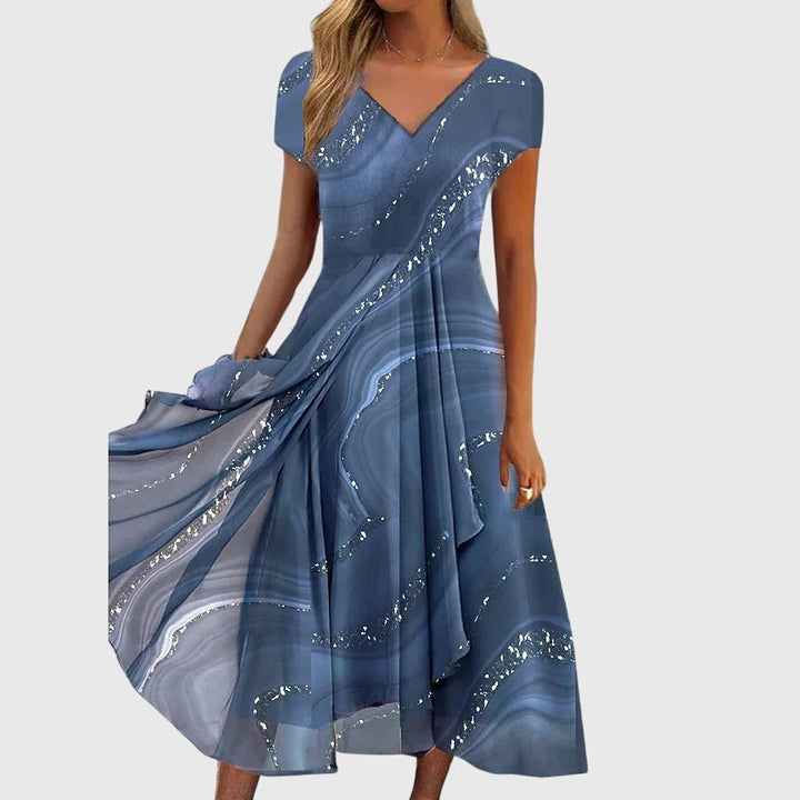 Alizé | Robe Midi Fluide Élégante et Flatteuse