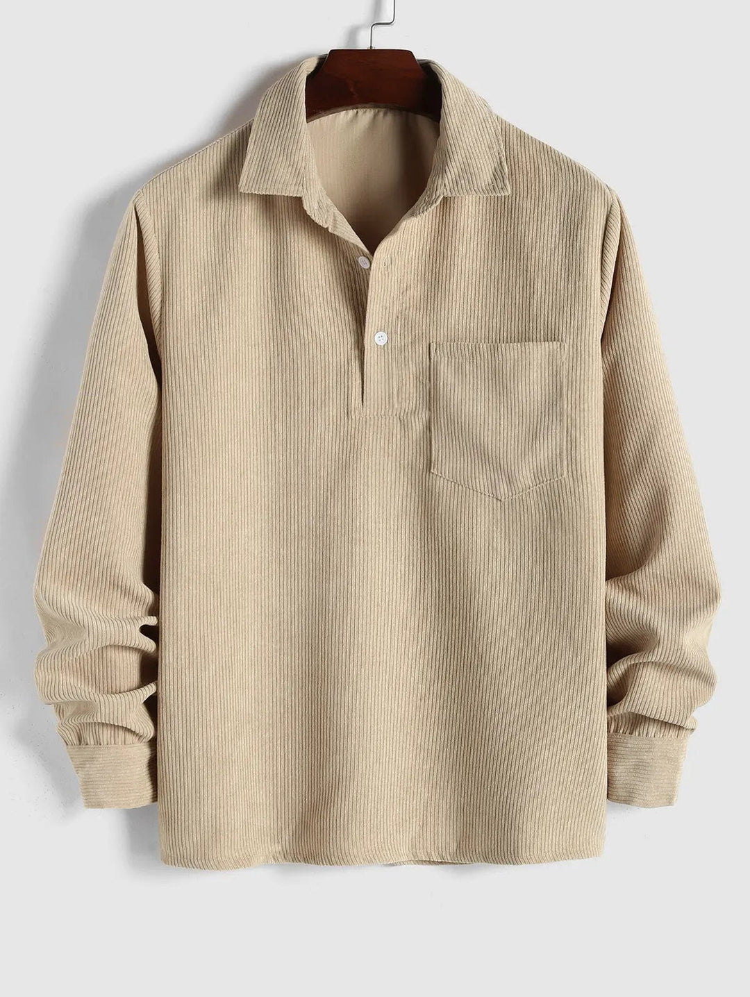 Robert | Chemise Manches Longues Demi-boutons Pour Homme
