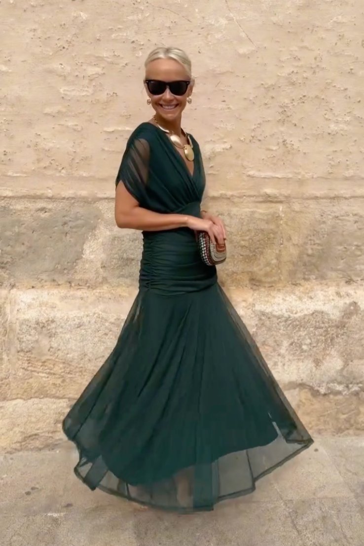 Aimée │ Robe Maxi de Fête Élégante à Décolleté en V