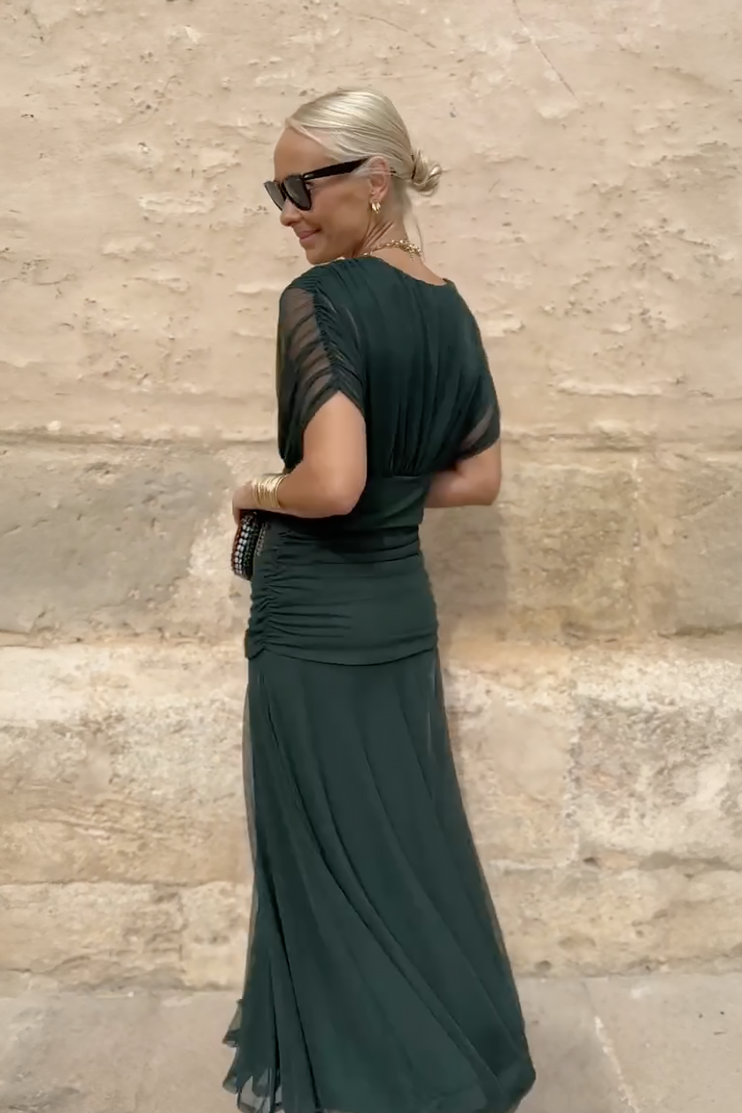 Aimée │ Robe Maxi de Fête Élégante à Décolleté en V