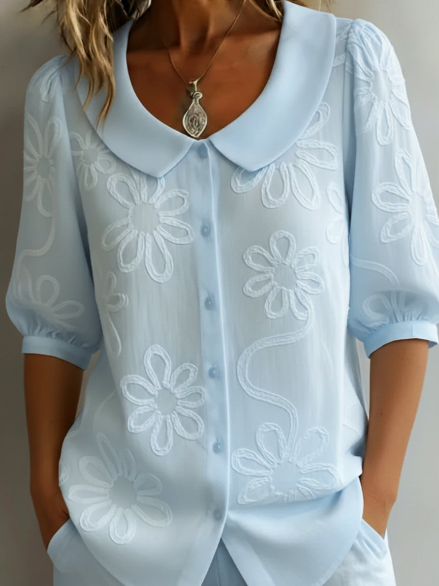 Aurélie | Blouse légère florale élégance naturelle