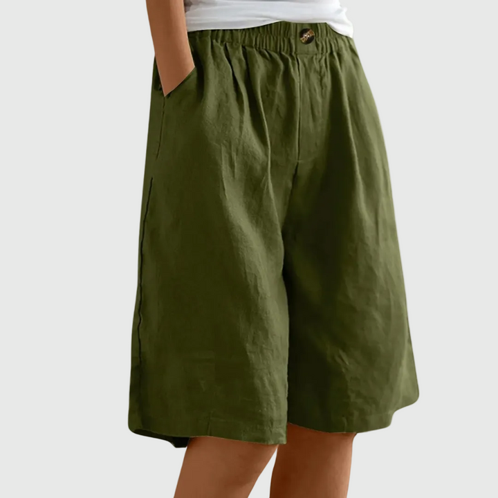Milly | Shorts en Coton-Lin Élégants