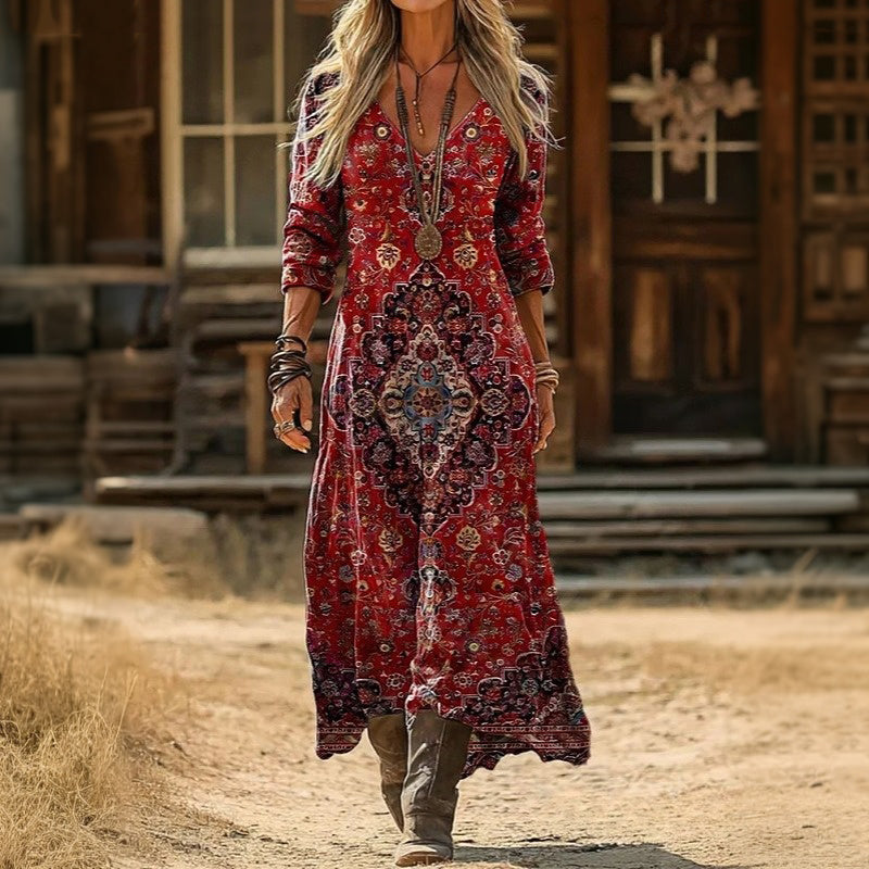Zélie | Robe décontractée à manches longues inspirée vintage