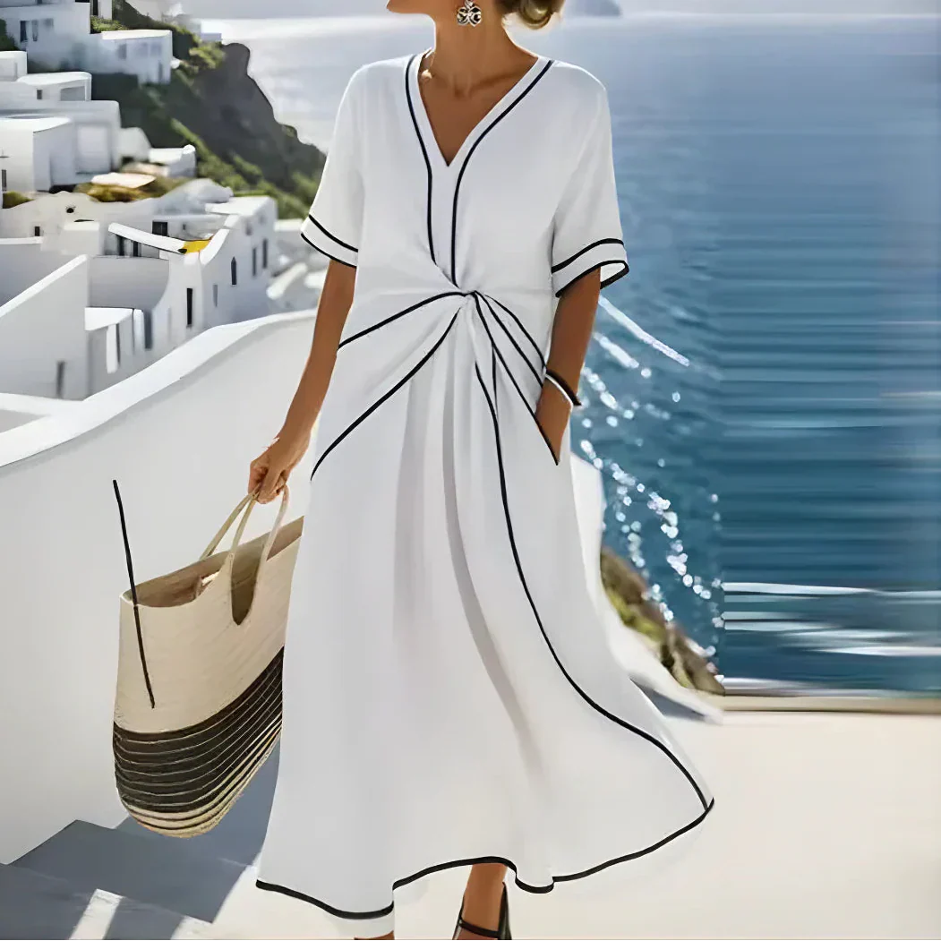 Moria | Robe élégante avec taille flatteuse et chic festif