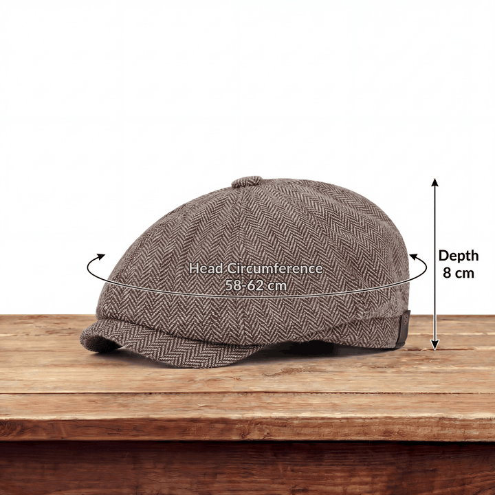 Nestor | Casquette en Laine Herringbone