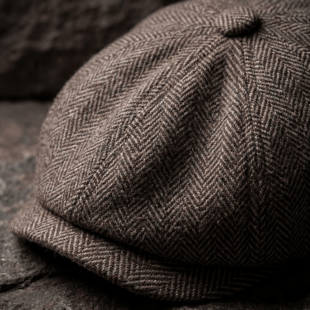 Nestor | Casquette en Laine Herringbone