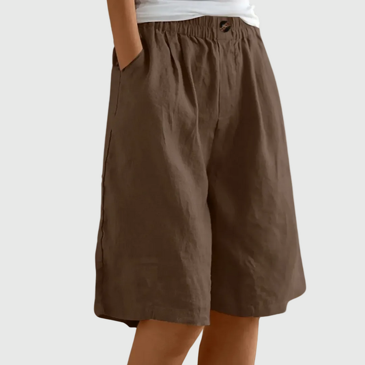 Milly | Shorts en Coton-Lin Élégants