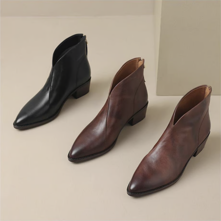 Camille | Les Bottines de Luxe à Talon Bas