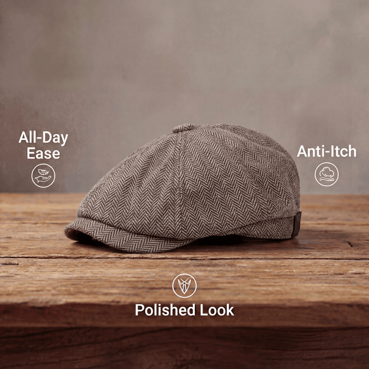 Nestor | Casquette en Laine Herringbone