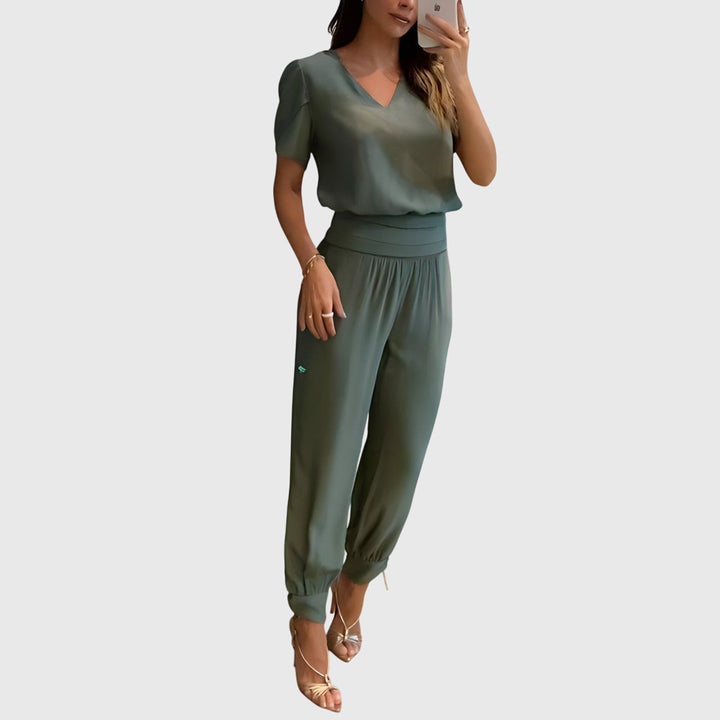 Janelle | Ensemble Blouse et Pantalon Élégant