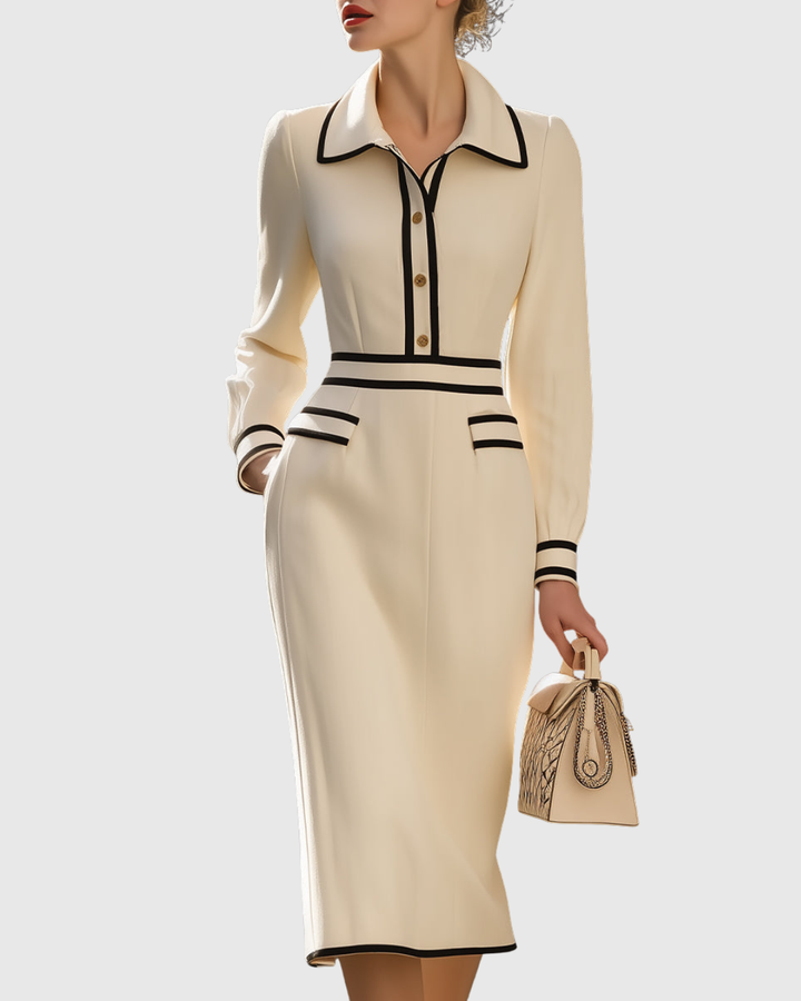 Aderyn | Robe Midi Sur Mesure Avec Détails Bouton