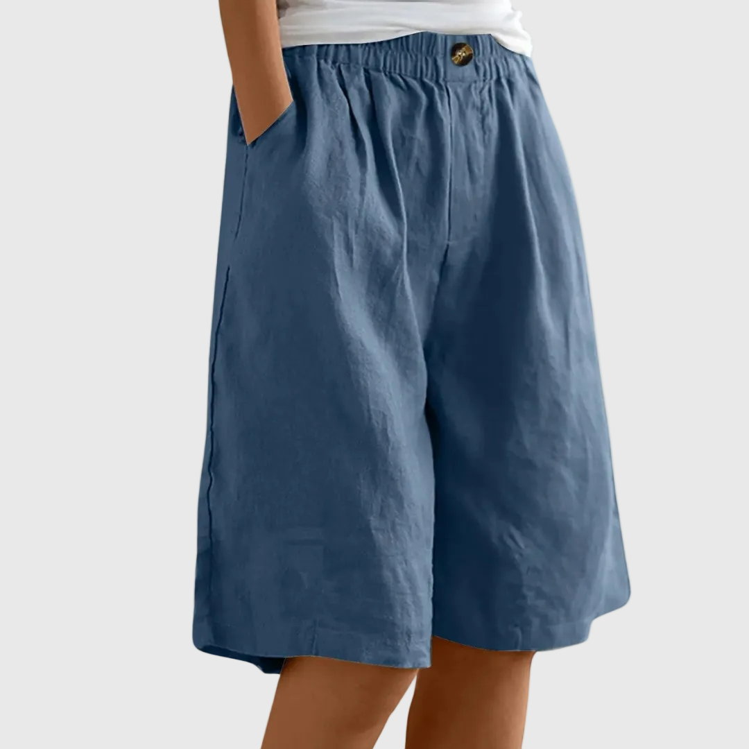 Milly | Shorts en Coton-Lin Élégants