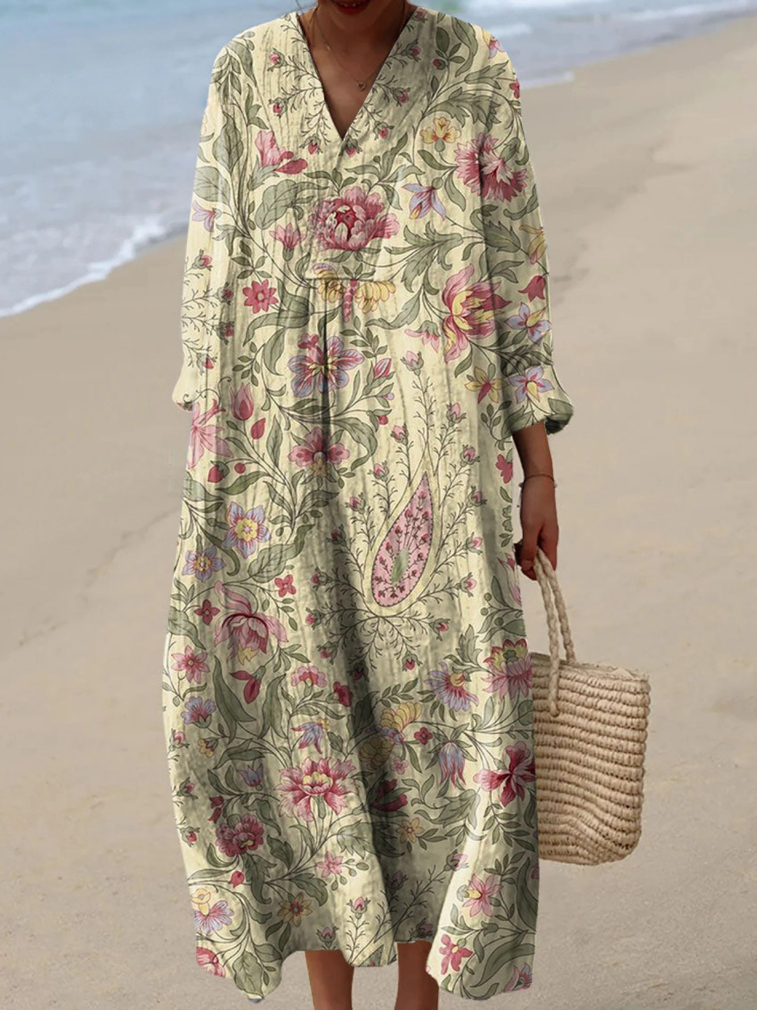 Quilla | Robe d'art floral vintage pour femmes