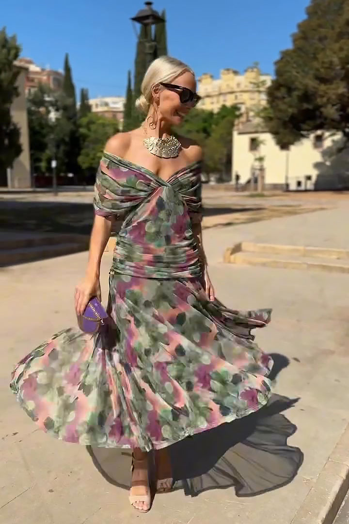 Aimée │ Robe Maxi de Fête Élégante à Décolleté en V