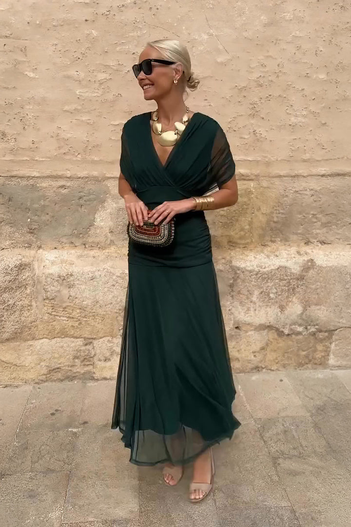 Aimée │ Robe Maxi de Fête Élégante à Décolleté en V