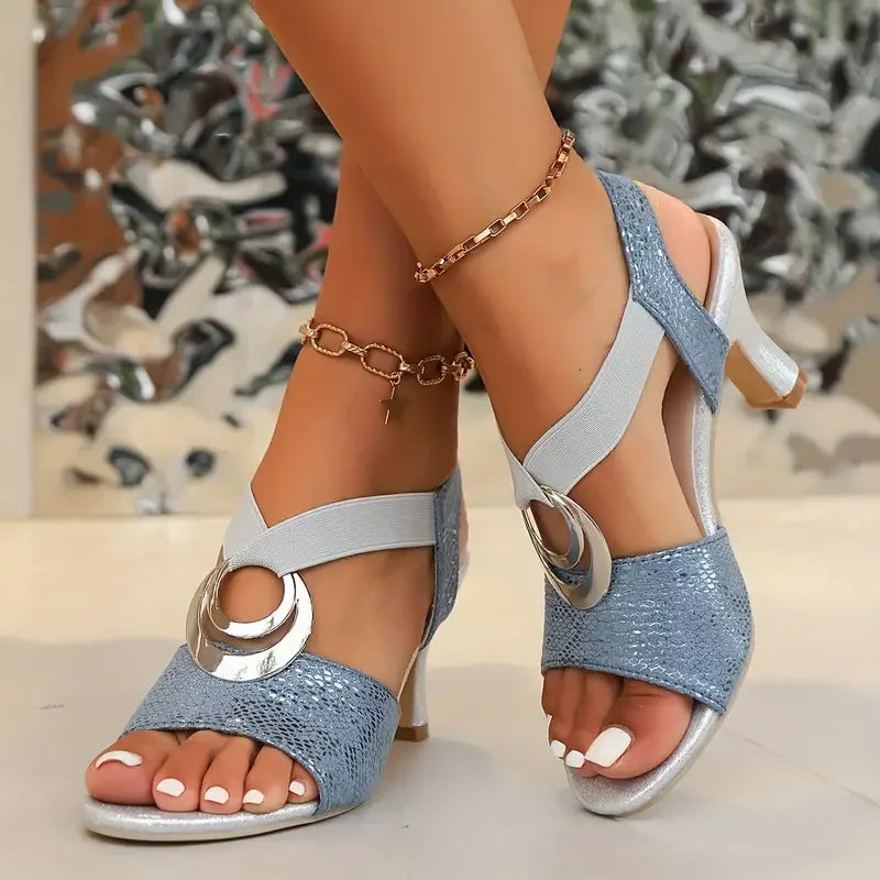 Assia | Sandale à Talon Haut Orthopédique