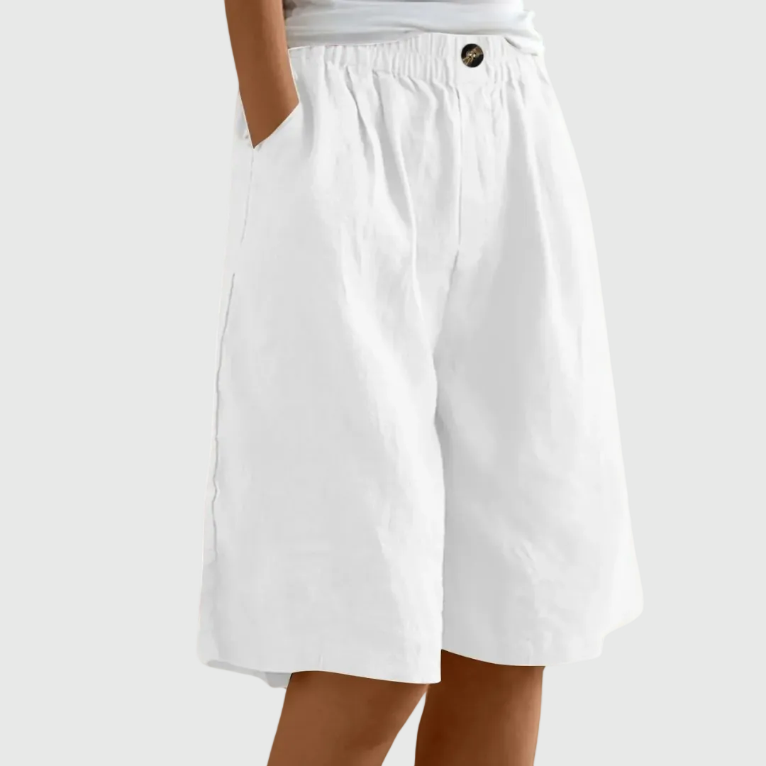 Milly | Shorts en Coton-Lin Élégants