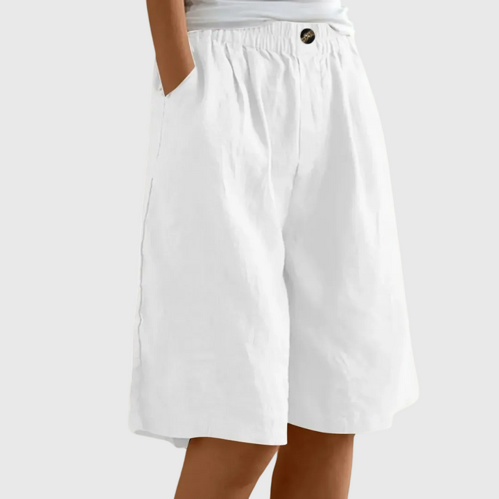 Milly | Shorts en Coton-Lin Élégants