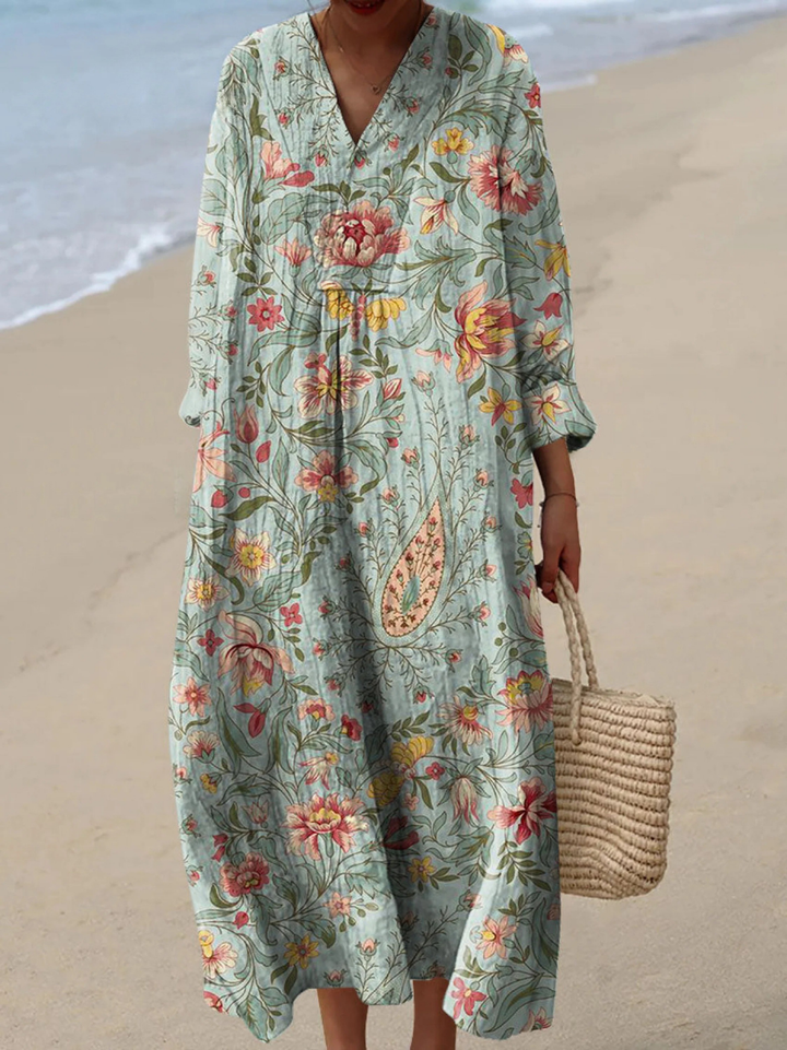 Quilla | Robe d'art floral vintage pour femmes