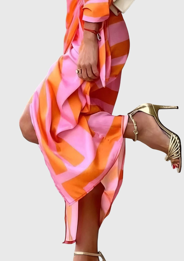 Everly | Robe Enveloppante Élégante Avec Imprimé