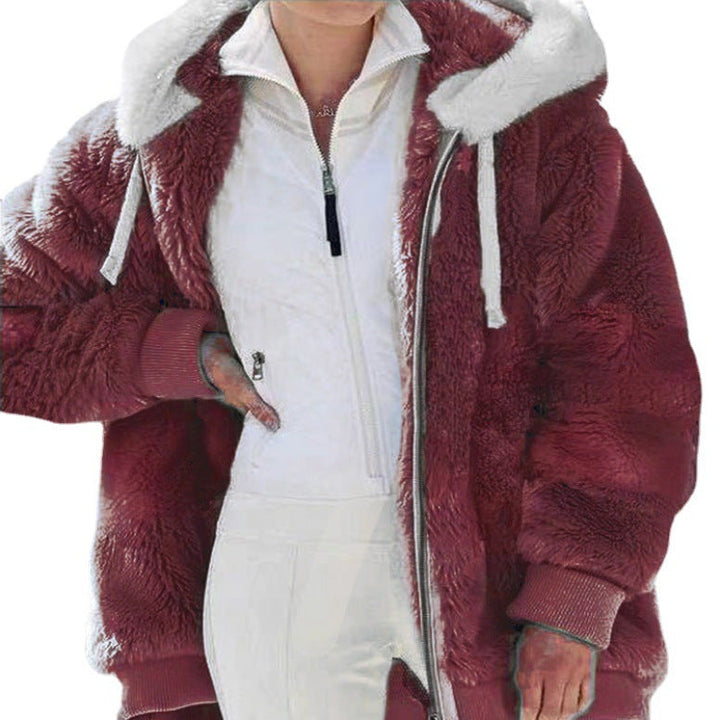 Aléana | La veste d’hiver élégante et chaude avec capuche et fermeture éclair