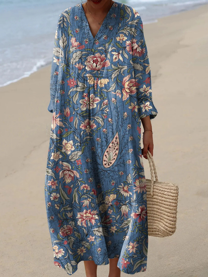 Quilla | Robe d'art floral vintage pour femmes