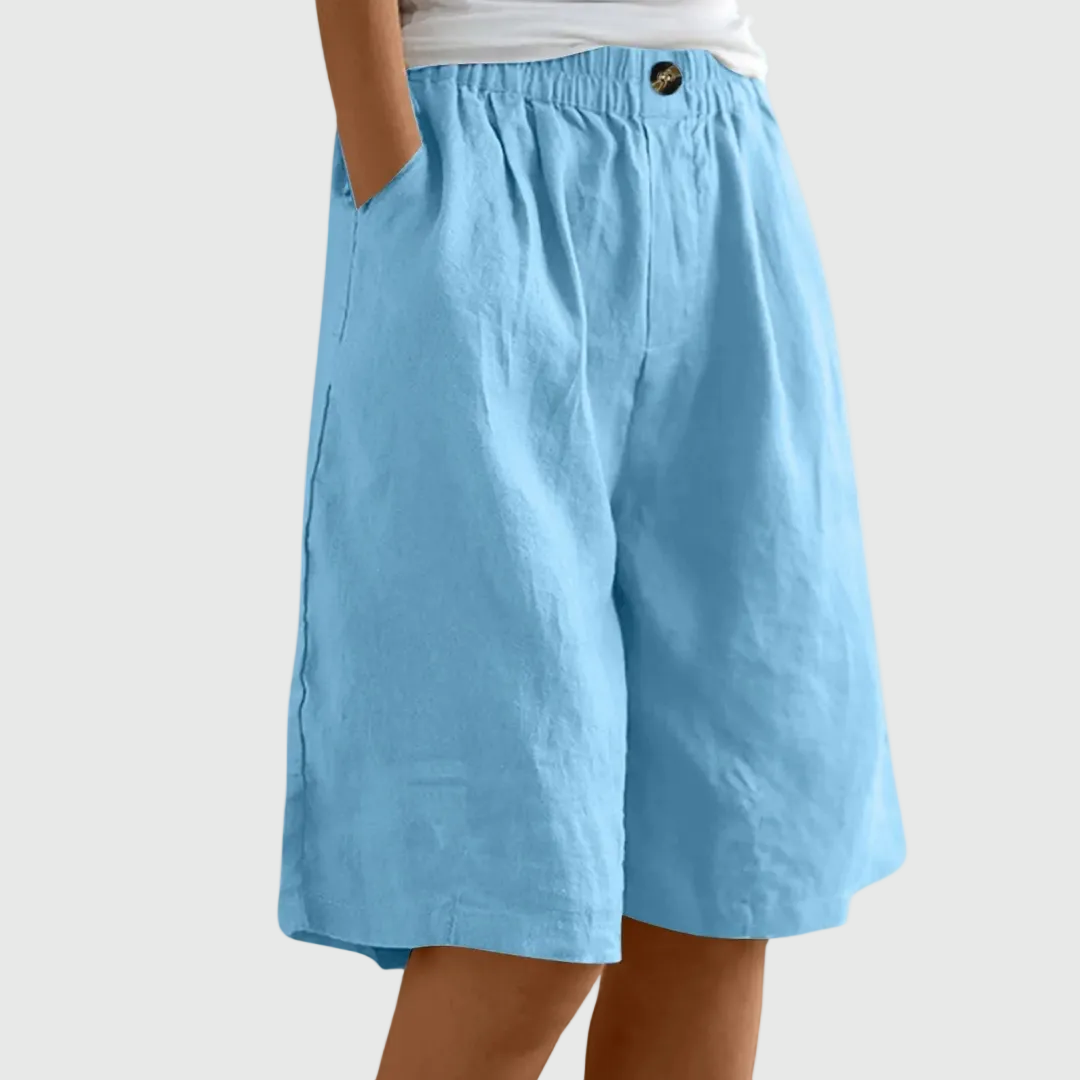 Milly | Shorts en Coton-Lin Élégants