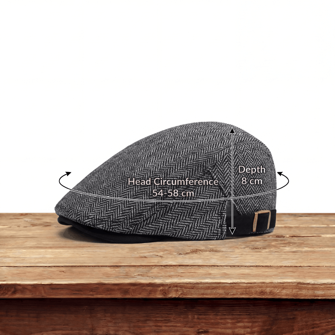 Enzo | Casquette en Laine Herringbone