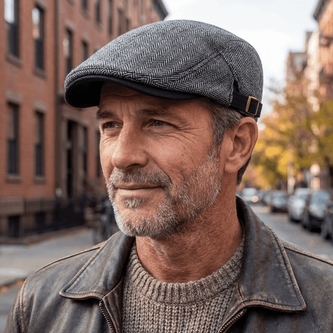 Enzo | Casquette en Laine Herringbone