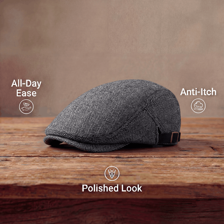 Enzo | Casquette en Laine Herringbone