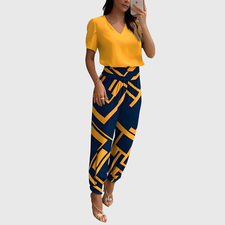 Janelle | Ensemble Blouse et Pantalon Élégant
